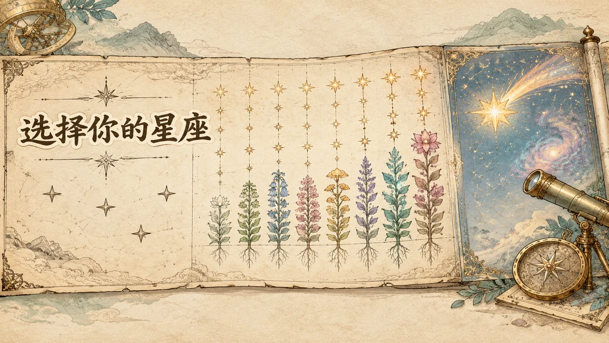 选择你的星座宣传画